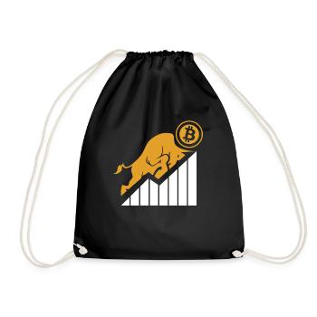 Blockchain Crypto Kryptowährung Crypto Trader - Turnbeutel - Schwarz - Vorne