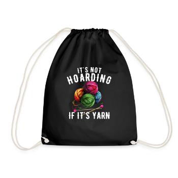It's Not Hoarding If It's YarnYarn Knitting - Turnbeutel - Schwarz - Vorne