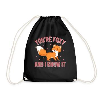 Chemise de la Saint-Valentin, vous êtes Foxy et je le sais - Sac de sport léger - noir - Devant