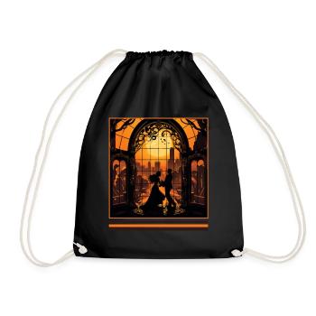 Haunted Mansion Moonlight Waltz Vintage Gothic T-Shirt - Turnbeutel - Schwarz - Vorne