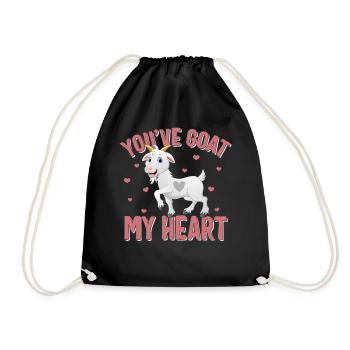 Chemise de la Saint-Valentin, vous avez chèvre mon coeur Tee, - Sac de sport léger - noir - Devant