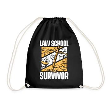 Law School Survivor Attorney General Legal - Drawstring Bag - black - Front