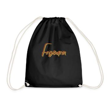 Haarstylist Abschluss-Geschenk Friseurin - Turnbeutel - Schwarz - Vorne