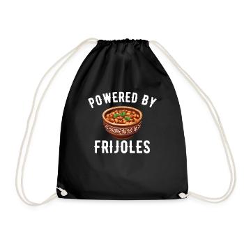 powered by frijoles - Turnbeutel - Schwarz - Vorne