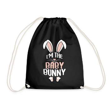 Je suis le bébé lapin - Sac de sport léger - noir - Devant