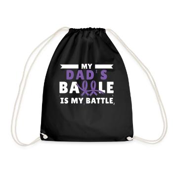 Fighting Battle Alzheimer's Awareness Family Dad S - Turnbeutel - Schwarz - Vorne