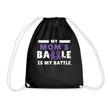 Fighting Battle Alzheimer's Awareness Family Mom S - Turnbeutel - Schwarz - Vorne