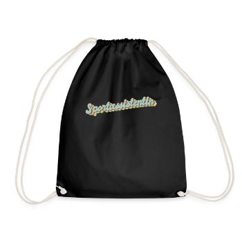 Co-Trainer Abschluss-Geschenk Sportassistentin - Turnbeutel - Schwarz - Vorne
