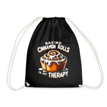 Boulanger brioche à la cannelle - Sac de sport léger - noir - Devant