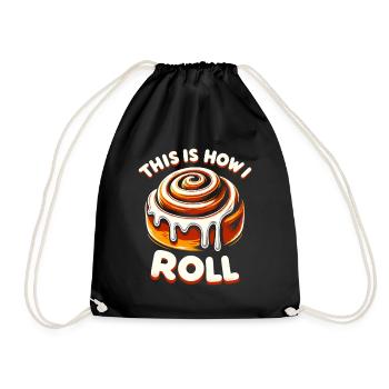 Boulanger brioche à la cannelle - Sac de sport léger - noir - Devant