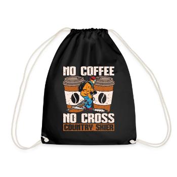 Cross Country Skier No Coffee Skiing Coffee Lover - Turnbeutel - Schwarz - Vorne