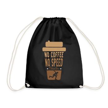 Patineur de vitesse Pas de café Pas de patinage sur glace Amateur de café - Sac de sport léger - noir - Devant