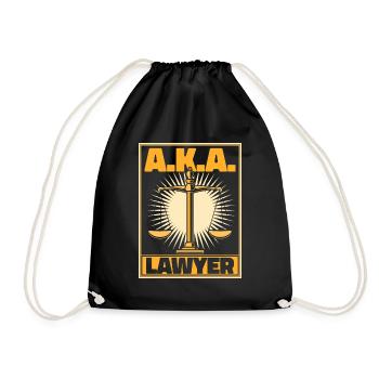 A.K.A. Lawyer Legal Counsel Attorney General - Drawstring Bag - black - Front