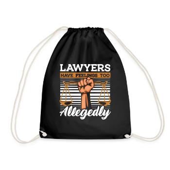 Lawyers Have Feeling Too Allegedly Legal Counsel - Drawstring Bag - black - Front