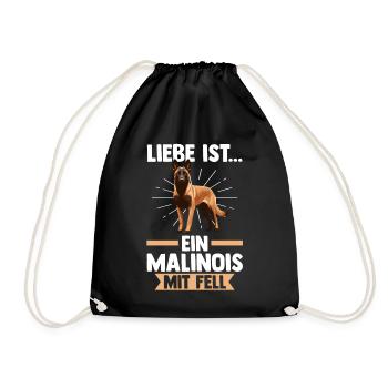 Belgischer Schäferhund Hund Malinois - Turnbeutel - Schwarz - Vorne