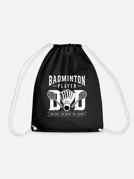 Badminton Player Dad The Idol The Badminton Coach - Turnbeutel - Schwarz