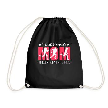 Maman coureuse de trail L’idole L’amoureuse du trail - Sac de sport léger - noir - Devant