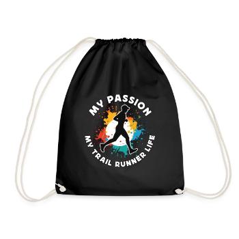 Trail Runner Ma Passion Mon Trail Runner Trail Race - Sac de sport léger - noir - Devant