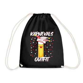 Carnival Kölsch Cologne Kölle Jeck Shrove Monday funny - Drawstring Bag - black - Front