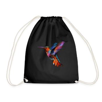 Hummingbird flowers - Turnbeutel - Schwarz - Vorne