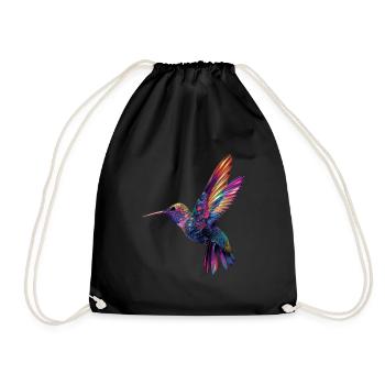 Hummingbird flowers - Turnbeutel - Schwarz - Vorne