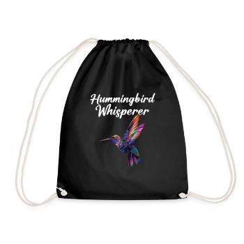 Hummingbird whisperer - Turnbeutel - Schwarz - Vorne