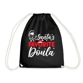 Doula Birth Worker Christmas - Turnbeutel - Schwarz - Vorne