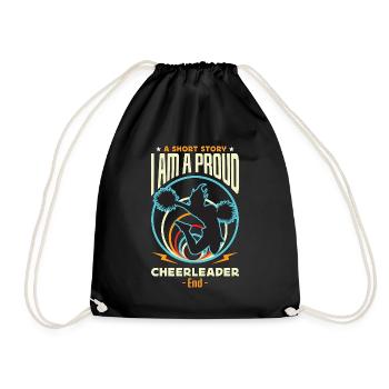 Cheerleader A Short Story I Am A Proud Gymnastics - Drawstring Bag - black - Front