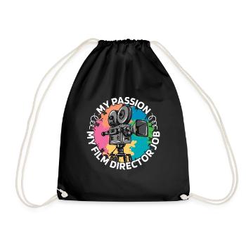 Film Director My Passion My Film Videographer - Drawstring Bag - black - Front