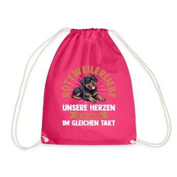 Hund Rottweiler - Turnbeutel - Fuchsia - Vorne