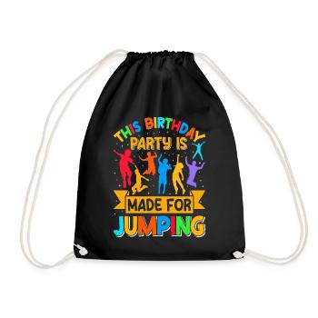 Fête d’anniversaire trampoline - Sac de sport léger - noir - Devant