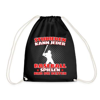 Lustiges Baseball für Pitcher und Catcher - Turnbeutel - Schwarz - Vorne