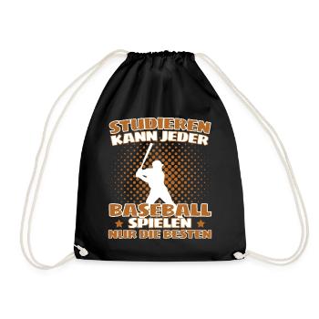 Lustiges Baseball für Pitcher und Catcher - Turnbeutel - Schwarz - Vorne