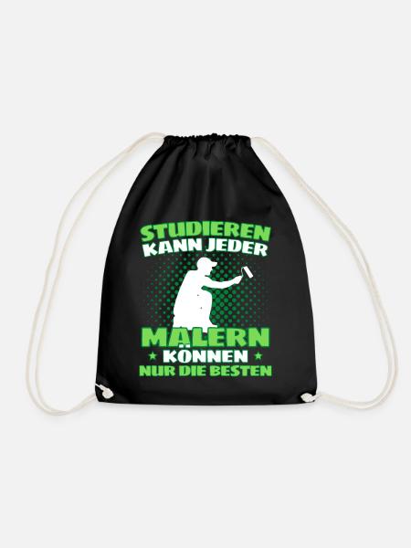Maler Meister Spruch - Lustiges Maler Spruch - Turnbeutel - Schwarz