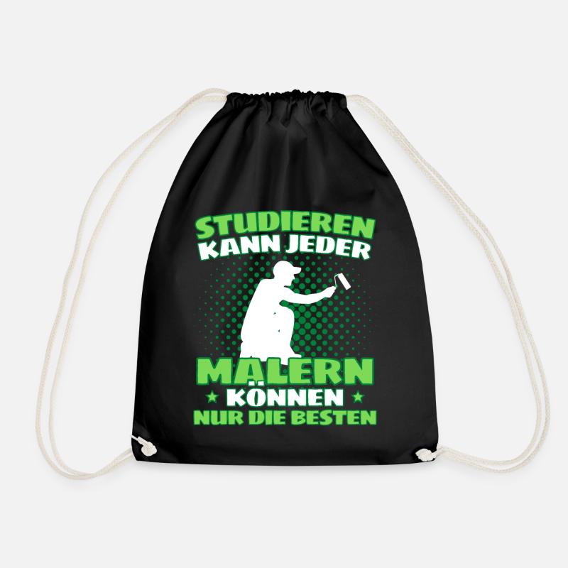 Maler Meister Spruch - Lustiges Maler Spruch - Turnbeutel - Schwarz