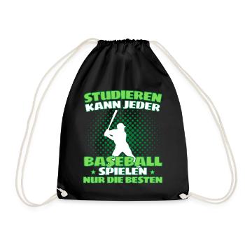 Lustiges Baseball für Pitcher und Catcher - Turnbeutel - Schwarz - Vorne