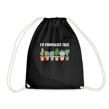 I'd Propagate That, plants Succulents - Turnbeutel - Schwarz - Vorne