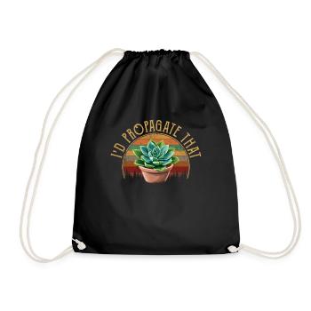 I'd Propagate That, plants Succulents - Turnbeutel - Schwarz - Vorne