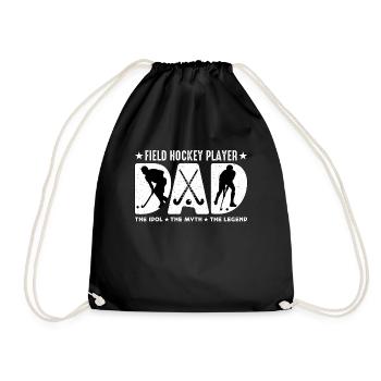 Field Hockey Player Dad The Idol The Hockey Goalie - Drawstring Bag - black - Front