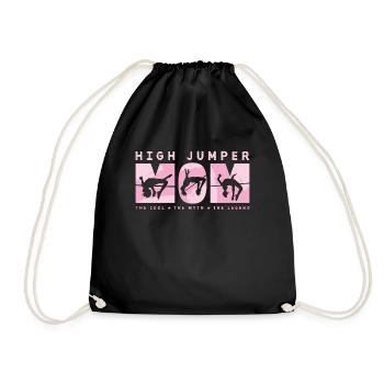 High Jumper Mom The Idol The Myth The Pole Vault - Drawstring Bag - black - Front