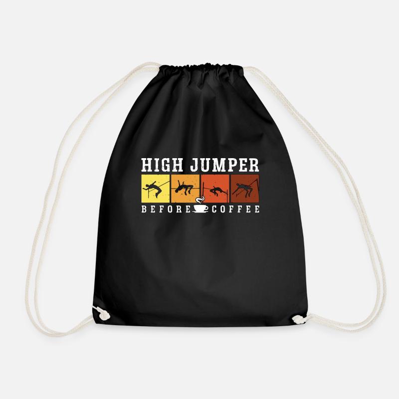 High Jumper Before Coffee High Jump Coffee Lover - Turnbeutel - Schwarz