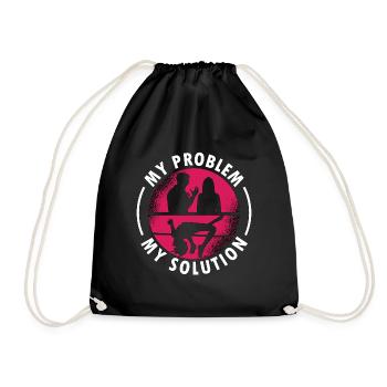 High Jumper My Problem My Pictogram Mom Pole Vault - Drawstring Bag - black - Front