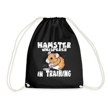Hamster Whisperer in Training for Pet Owners - Drawstring Bag - black - Front
