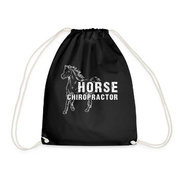 Horse Chiropractor Veterinary Animal Chiropractic - Turnbeutel - Schwarz - Vorne