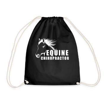 Animal Chiropractor Horse Veterinary Chiropractic - Turnbeutel - Schwarz - Vorne