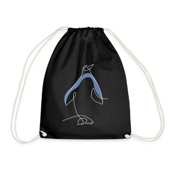 Une ligne Pingouin royal Manchot empereur Oiseau de mer - Sac de sport léger - noir - Devant