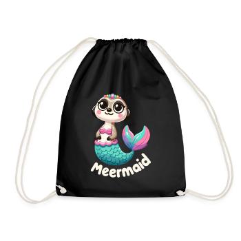 Suricate sirène fantaisie - Sac de sport léger - noir - Devant