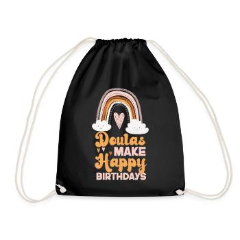 Doula Birth Worker Doulas Make - Drawstring Bag - black - Front