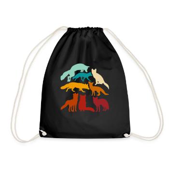 Cadeaux amusants pour les amoureux du renard - Sac de sport léger - noir - Devant