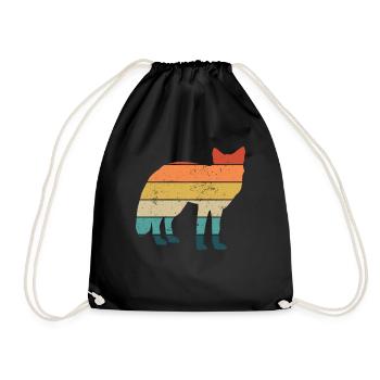 Funny Gifts for Fox Lovers - Drawstring Bag - black - Front